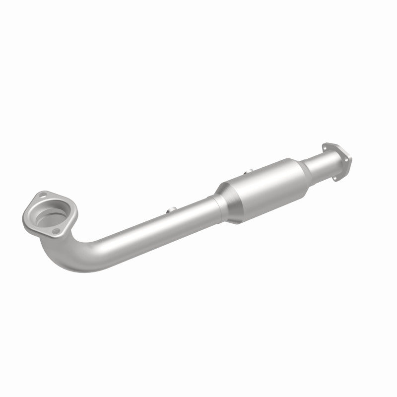 MagnaFlow 5561668 carb direct-fit catalytic converter, front three-quarter view of the turntable spin