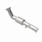 MagnaFlow 5411062 carb direct-fit catalytic converter, rear view of the turntable spin