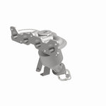MagnaFlow 52590 oem grade manifold converter, opposite front three-quarter view of the turntable spin