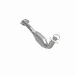 MagnaFlow 24083 hm grade direct-fit catalytic converter, front three-quarter view of the turntable spin