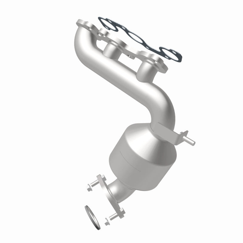 MagnaFlow 49837 oem grade manifold converter, rear view of the turntable spin