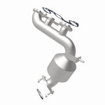 MagnaFlow 49837 oem grade manifold converter, rear view of the turntable spin