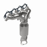 MagnaFlow 50330 hm grade manifold converter, rear view of the turntable spin