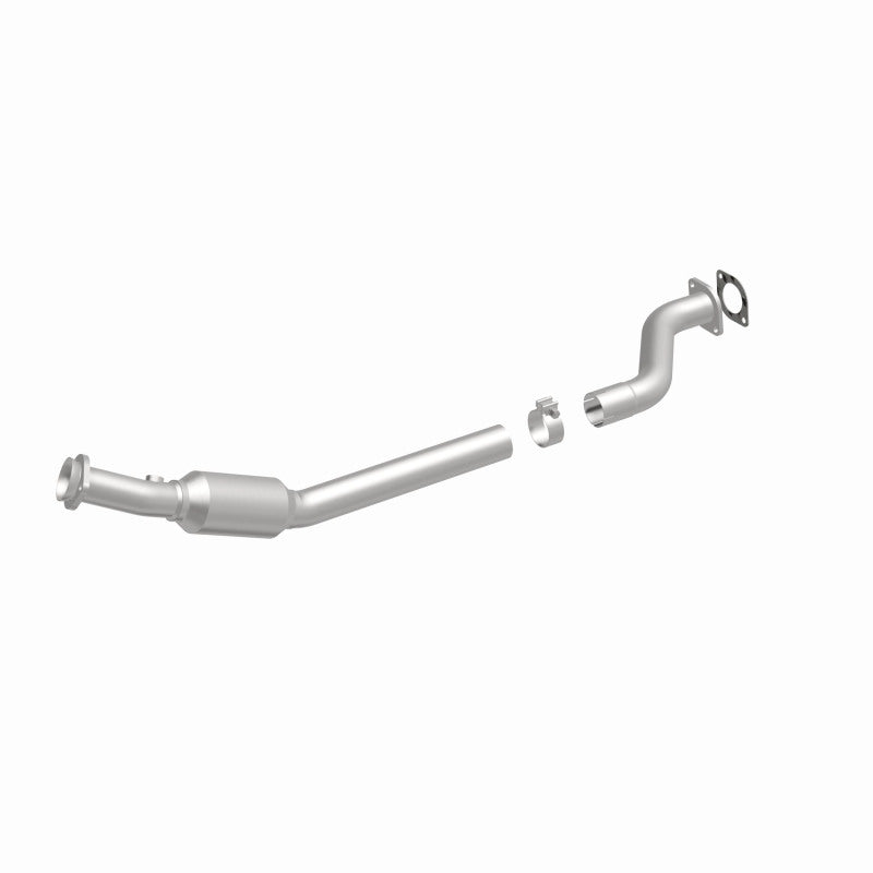 MagnaFlow 49731 oem grade direct-fit catalytic converter, front three-quarter view of the turntable spin