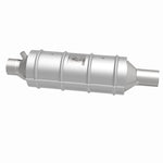 MagnaFlow 55300 epa direct-fit catalytic converter, side view of the turntable spin