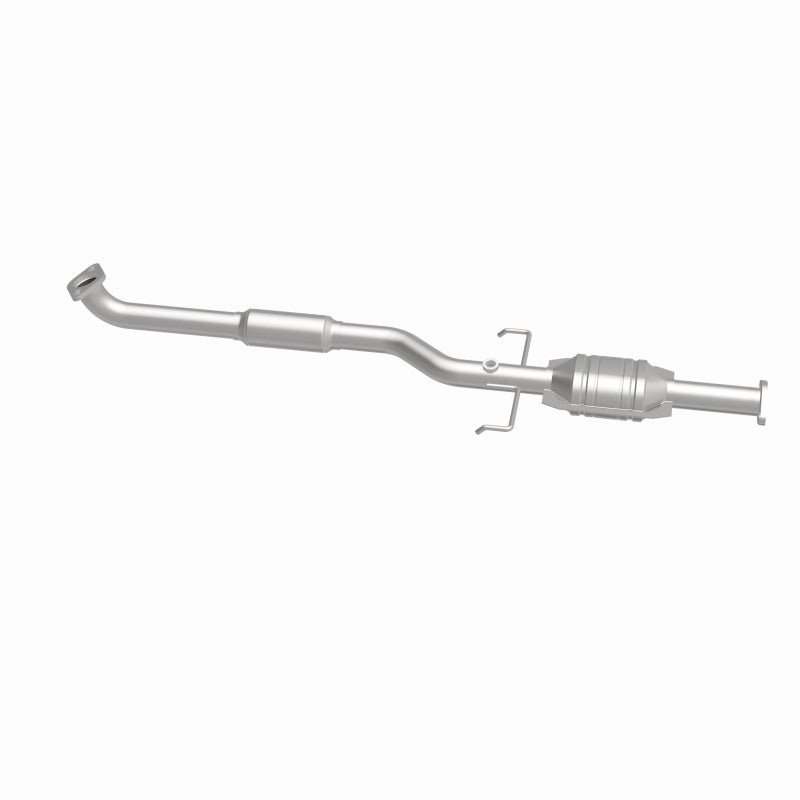 MagnaFlow 457025 carb direct-fit catalytic converter, side view of the turntable spin