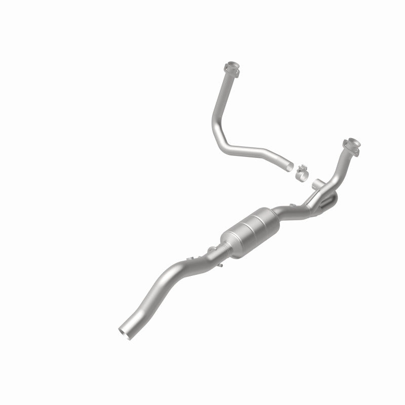 MagnaFlow 93217 hm grade direct-fit catalytic converter, rear view of the turntable spin