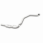 MagnaFlow 49601 oem grade direct-fit catalytic converter, opposite rear three-quarter view of the turntable spin