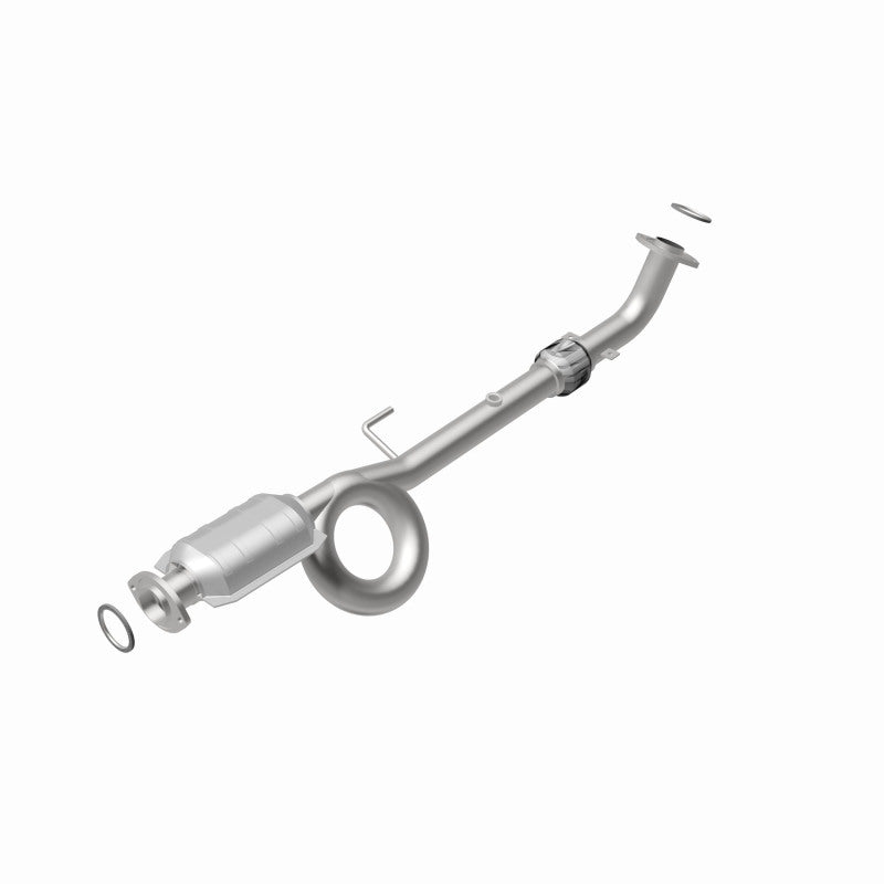MagnaFlow 24435 hm grade direct-fit catalytic converter, rear view of the turntable spin