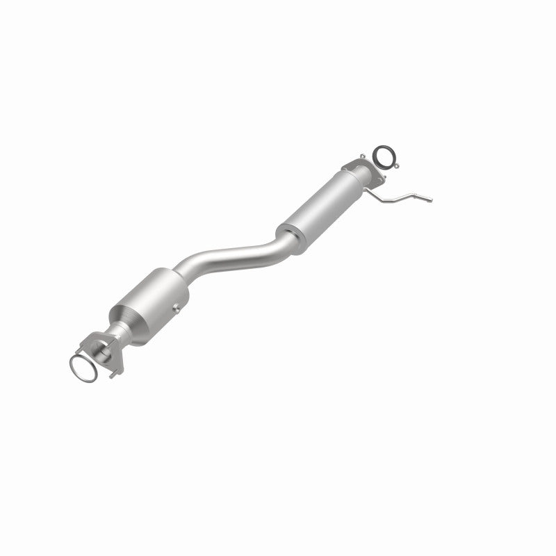 MagnaFlow 5461150 carb direct-fit catalytic converter, opposite front three-quarter view of the turntable spin