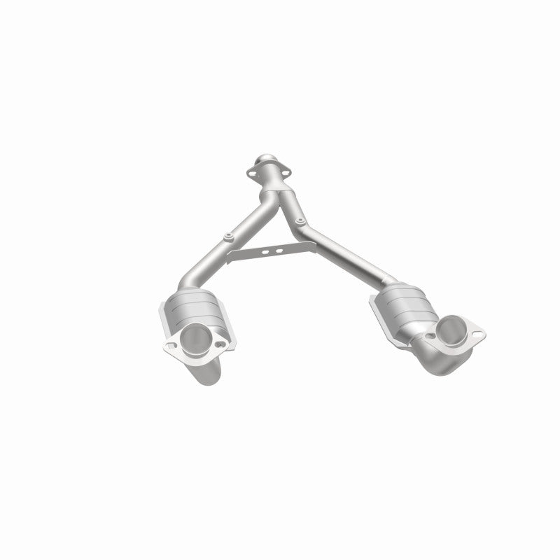MagnaFlow 23340 epa direct-fit catalytic converter, opposite side view of the turntable spin