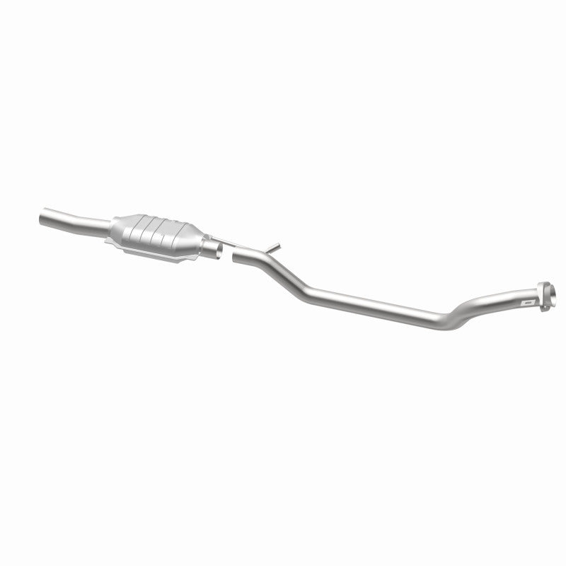 MagnaFlow 93301 epa direct-fit catalytic converter, opposite rear three-quarter view of the turntable spin