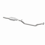 MagnaFlow 93301 epa direct-fit catalytic converter, opposite rear three-quarter view of the turntable spin