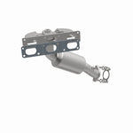MagnaFlow 50288 hm grade manifold converter, opposite front three-quarter view of the turntable spin