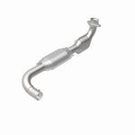 MagnaFlow 93374 hm grade direct-fit catalytic converter, rear view of the turntable spin