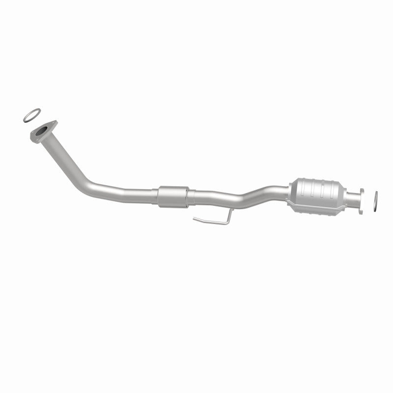 MagnaFlow 357801 carb direct-fit catalytic converter, side view of the turntable spin