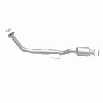 MagnaFlow 357801 carb direct-fit catalytic converter, side view of the turntable spin