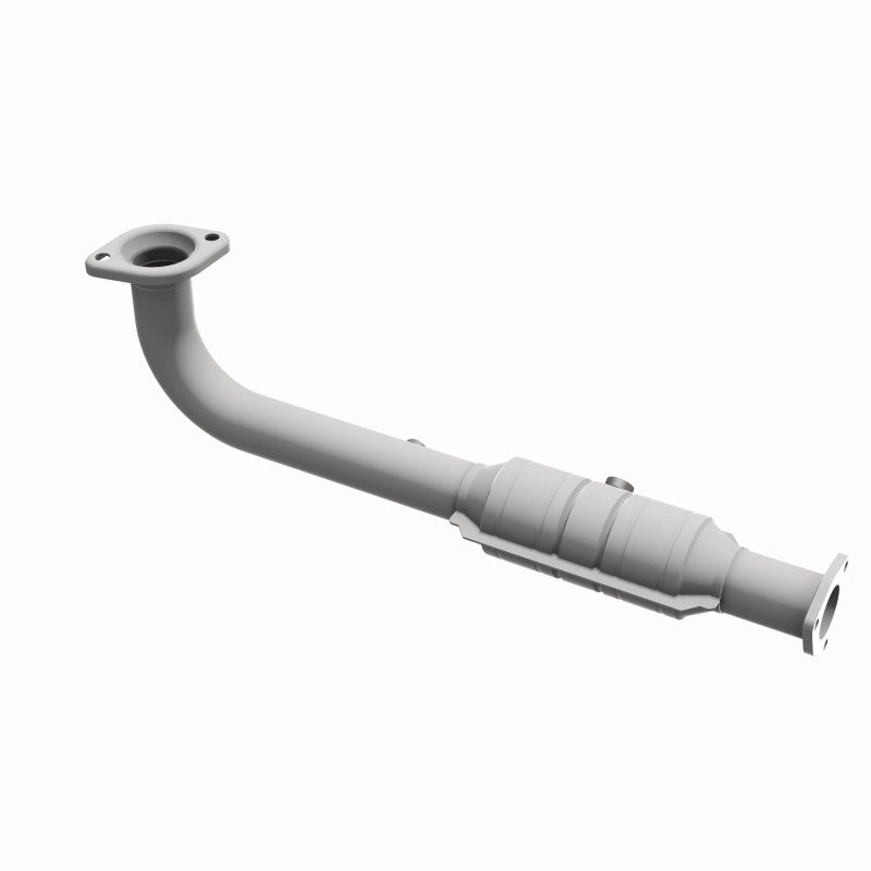 MagnaFlow 51668 oem grade direct-fit catalytic converter, opposite front three-quarter view of the turntable spin
