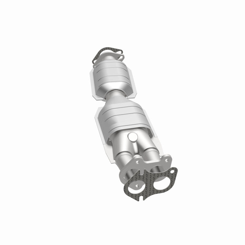 MagnaFlow 23386 epa direct-fit catalytic converter, opposite side view of the turntable spin