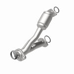 MagnaFlow 49507 oem grade direct-fit catalytic converter, rear view of the turntable spin