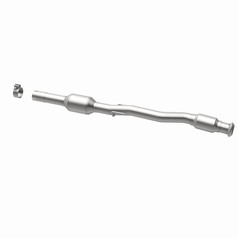 MagnaFlow 49846 oem grade direct-fit catalytic converter, opposite rear three-quarter view of the turntable spin