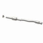 MagnaFlow 49846 oem grade direct-fit catalytic converter, opposite rear three-quarter view of the turntable spin