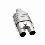 MagnaFlow 99007HM universal catalytic converter, opposite side view of the turntable spin