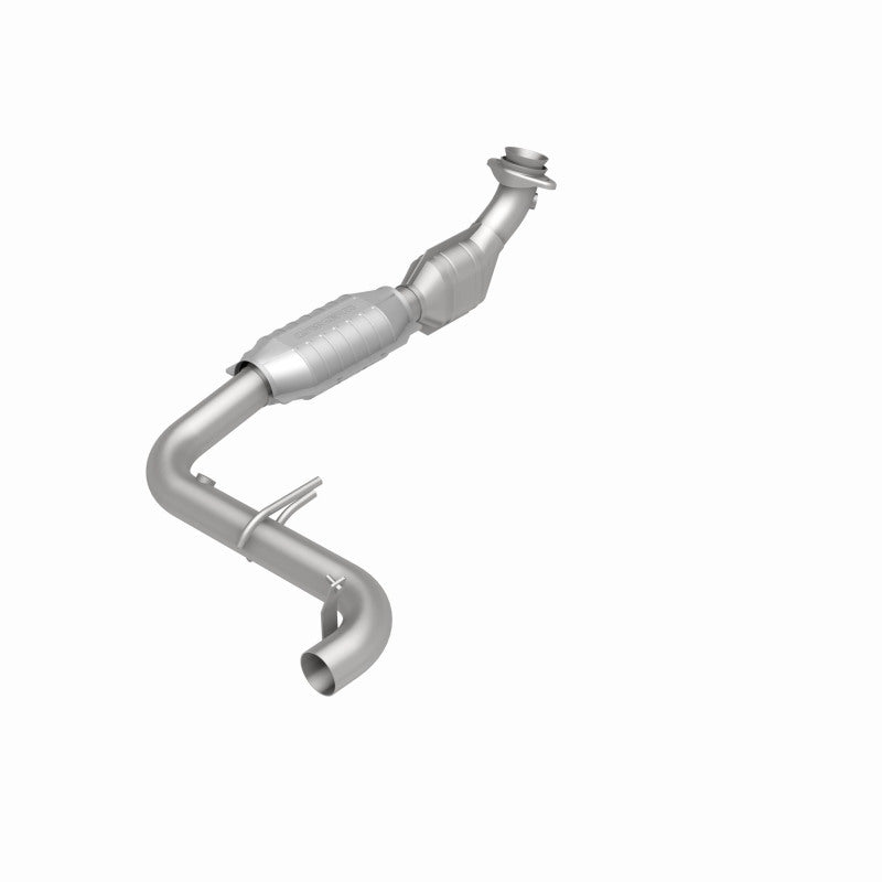 MagnaFlow 447151 carb direct-fit catalytic converter, rear view of the turntable spin