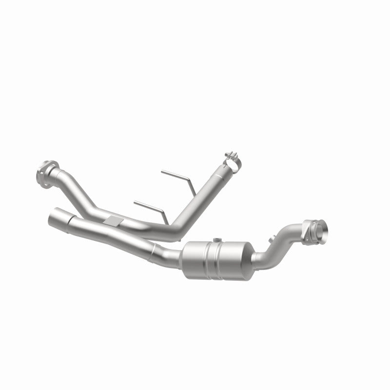MagnaFlow 52592 oem grade direct-fit catalytic converter, opposite rear three-quarter view of the turntable spin