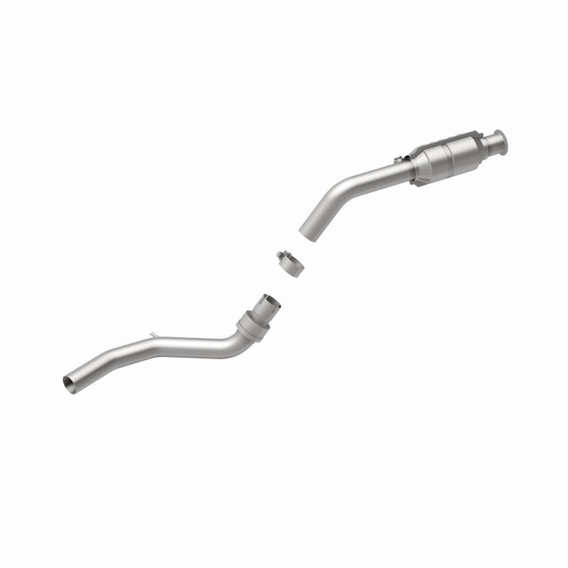 MagnaFlow 49031 oem grade direct-fit catalytic converter, rear view of the turntable spin