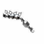 MagnaFlow 49340 oem grade manifold converter, side view of the turntable spin