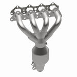 MagnaFlow 452037 carb manifold converter, opposite side view of the turntable spin