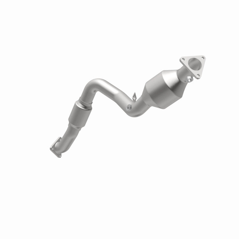 MagnaFlow 52586 oem grade direct-fit catalytic converter, opposite rear three-quarter view of the turntable spin