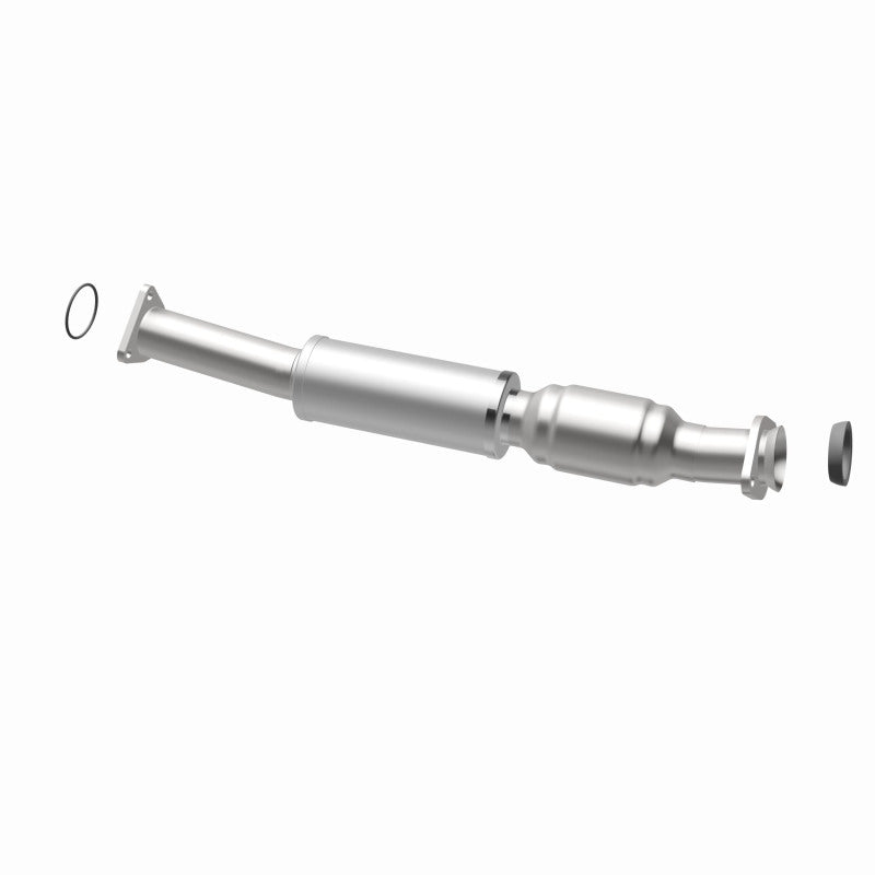 MagnaFlow 23618 epa direct-fit catalytic converter, opposite rear three-quarter view of the turntable spin
