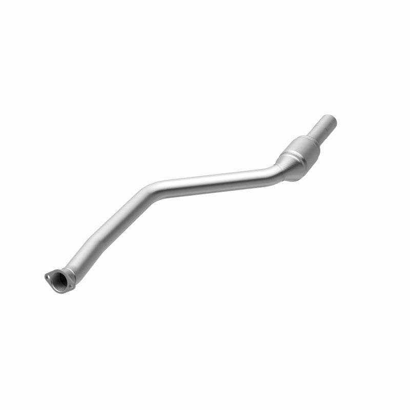 MagnaFlow 24511 hm grade direct-fit catalytic converter, opposite front three-quarter view of the turntable spin