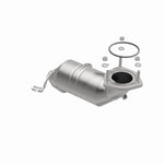 MagnaFlow 52015 oem grade direct-fit catalytic converter, front three-quarter view of the turntable spin