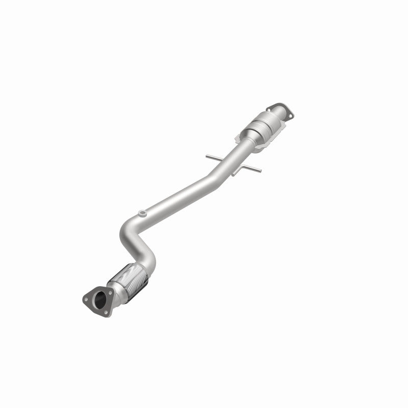 MagnaFlow 52109 oem grade direct-fit catalytic converter, opposite front three-quarter view of the turntable spin
