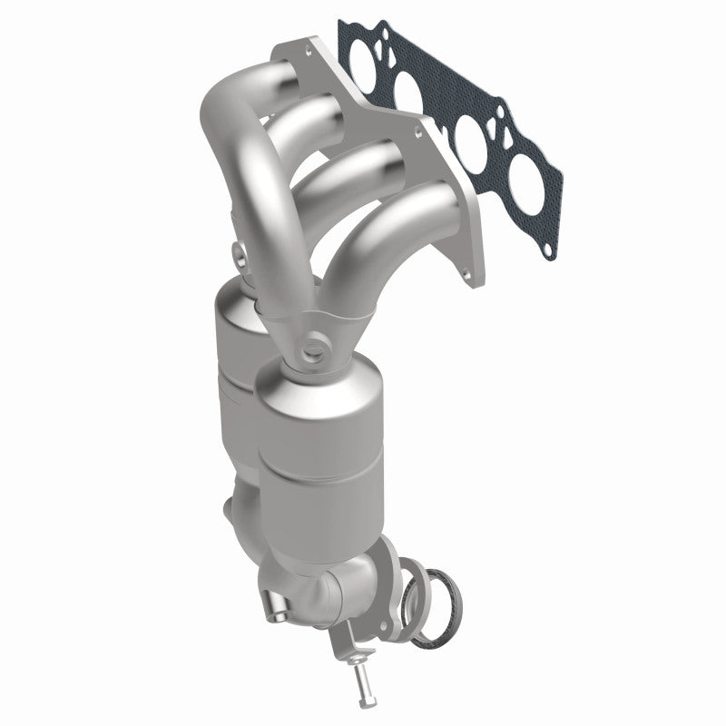 MagnaFlow 51830 oem grade manifold converter, front three-quarter view of the turntable spin