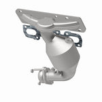 MagnaFlow 49376 oem grade manifold converter, rear view of the turntable spin