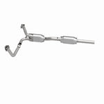 MagnaFlow 447251 carb direct-fit catalytic converter, side view of the turntable spin