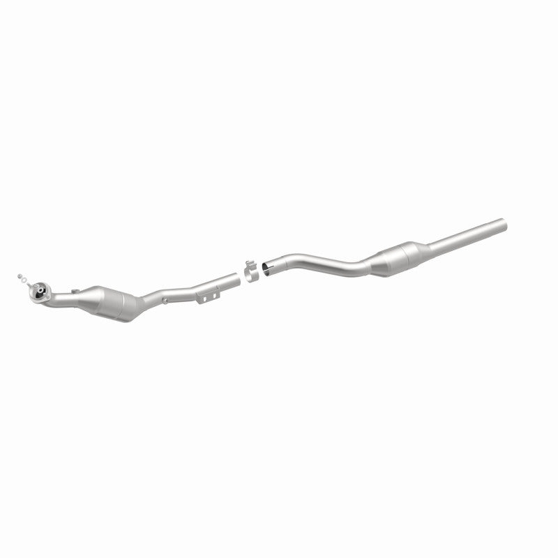 MagnaFlow 24036 hm grade direct-fit catalytic converter, front three-quarter view of the turntable spin