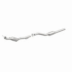 MagnaFlow 24036 hm grade direct-fit catalytic converter, front three-quarter view of the turntable spin