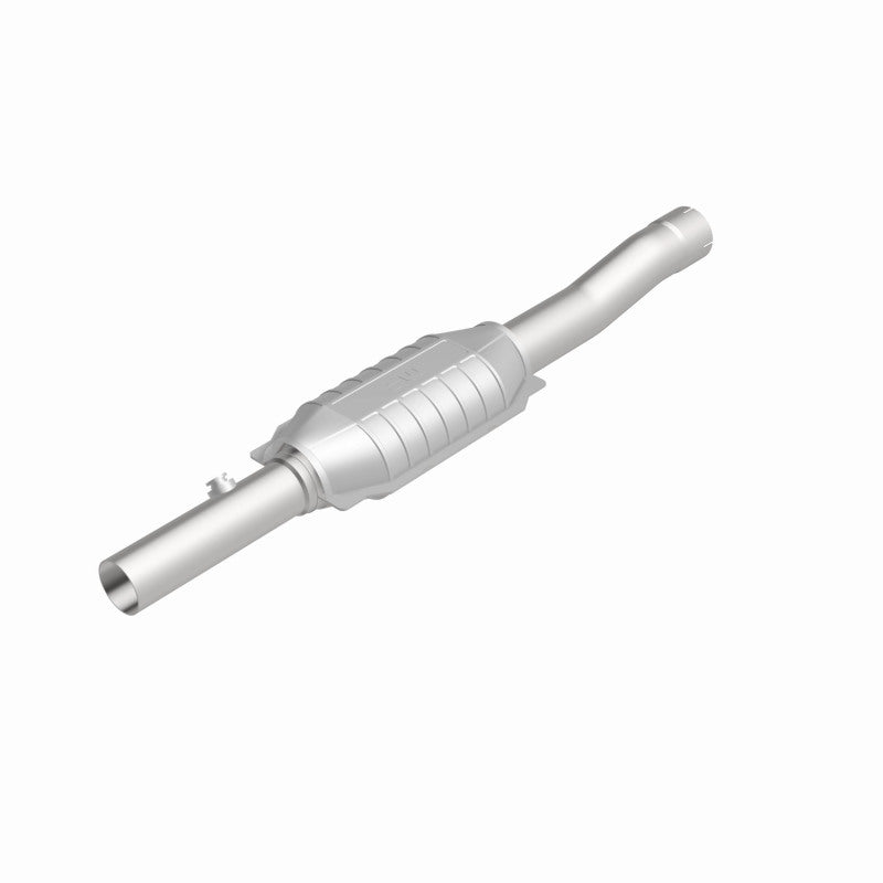 MagnaFlow 459000 carb direct-fit catalytic converter, rear view of the turntable spin