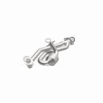 MagnaFlow 49986 oem grade direct-fit catalytic converter, opposite front three-quarter view of the turntable spin