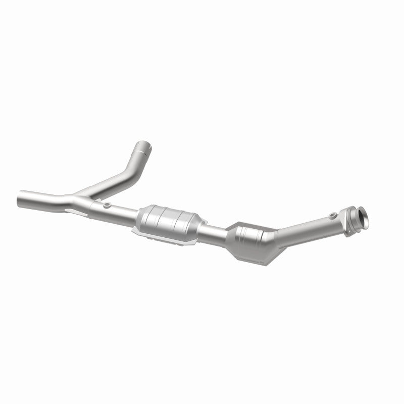 MagnaFlow 51692 oem grade direct-fit catalytic converter, opposite rear three-quarter view of the turntable spin