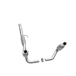 MagnaFlow 447248 carb direct-fit catalytic converter, opposite side view of the turntable spin