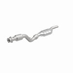 MagnaFlow 24119 hm grade direct-fit catalytic converter, front three-quarter view of the turntable spin