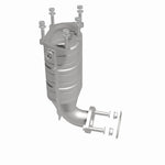 MagnaFlow 452842 carb direct-fit catalytic converter, side view of the turntable spin