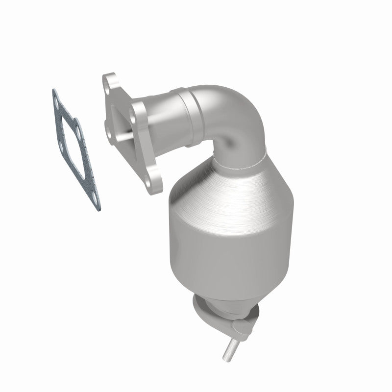 MagnaFlow 52230 oem grade manifold converter, rear three-quarter view of the turntable spin