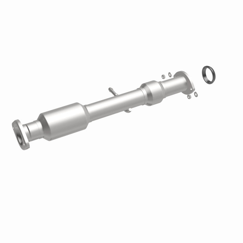 MagnaFlow 52534 oem grade direct-fit catalytic converter, front three-quarter view of the turntable spin